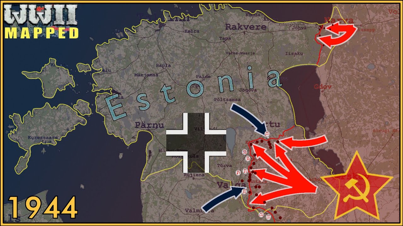 Lahingutegevus Eestis 1944 kaardil vaadatuna